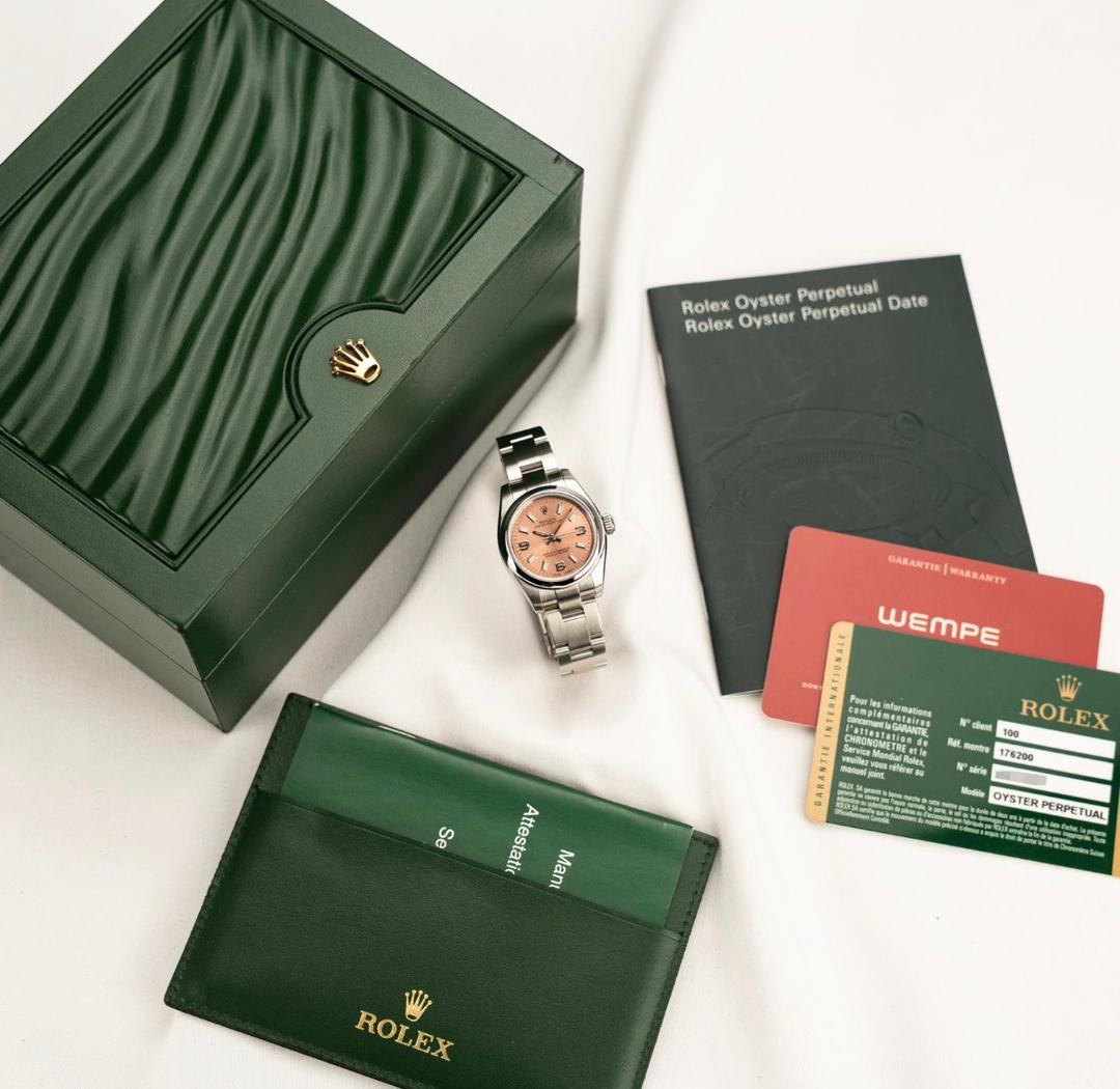 Rolex Oyster Perpetual 26 176200 Rose - Ensemble complet