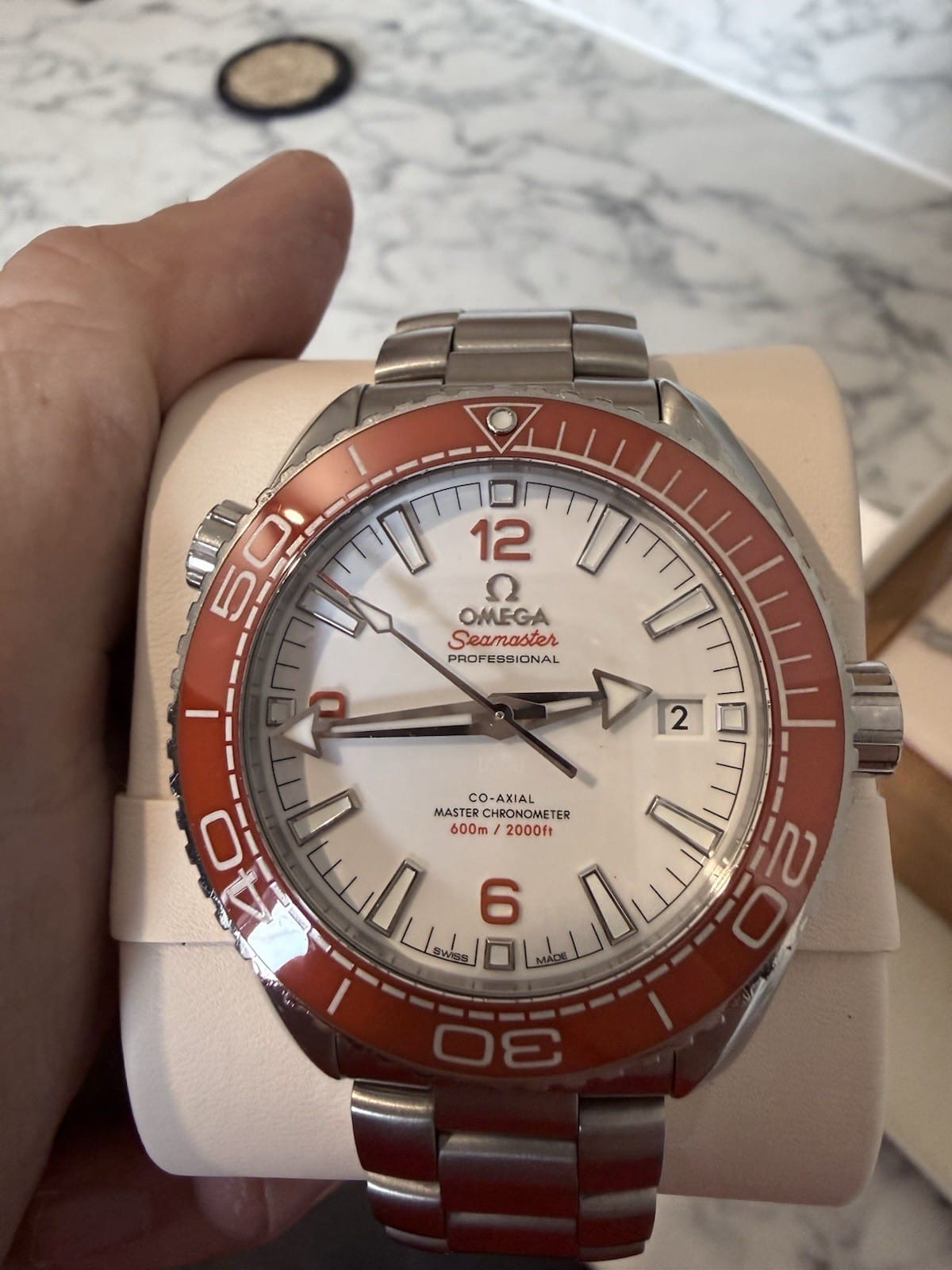 Omega Seamaster Planet Ocean 44 mm Orange 21530442104001 Garantie