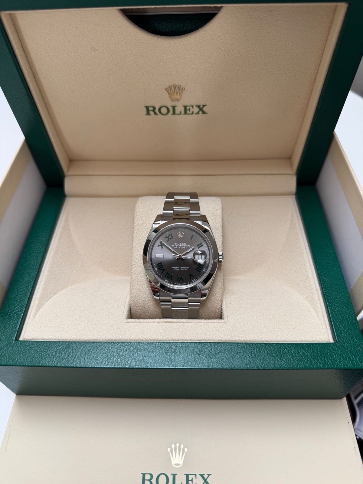 Rolex Datejust 41 Cadran Wimbledon 126300 Acier Oyster 2021 Boîte et papiers – Image 2