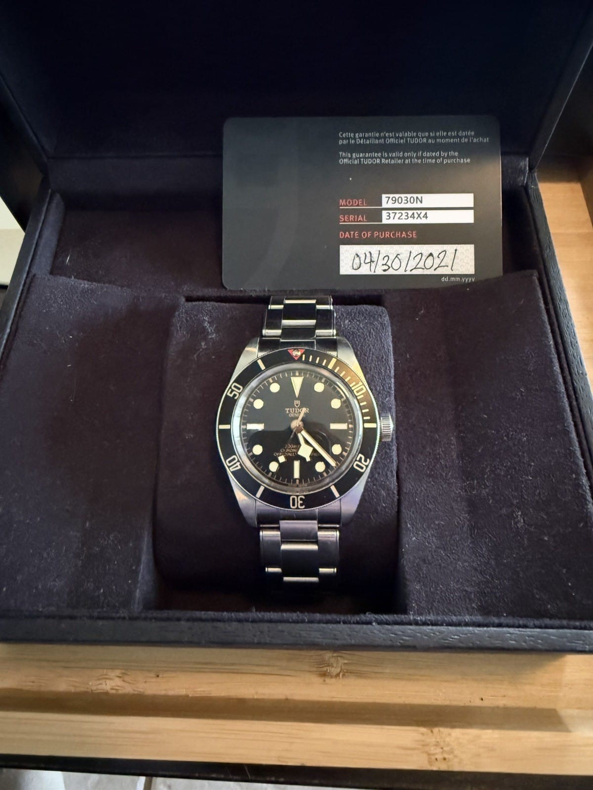 Tudor Black Bay 58 79030N Noir 39 mm Ensemble complet