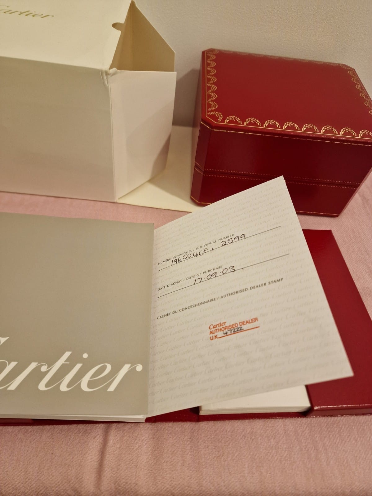 Montre Cartier Tank Divan pour femme, en acier inoxydable, bracelet rouge, 32 mm, réf. 2599 – Image 7
