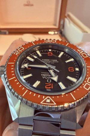 Omega Seamaster Planet Ocean 600M - Orange - Acier - B&P - Excellent état