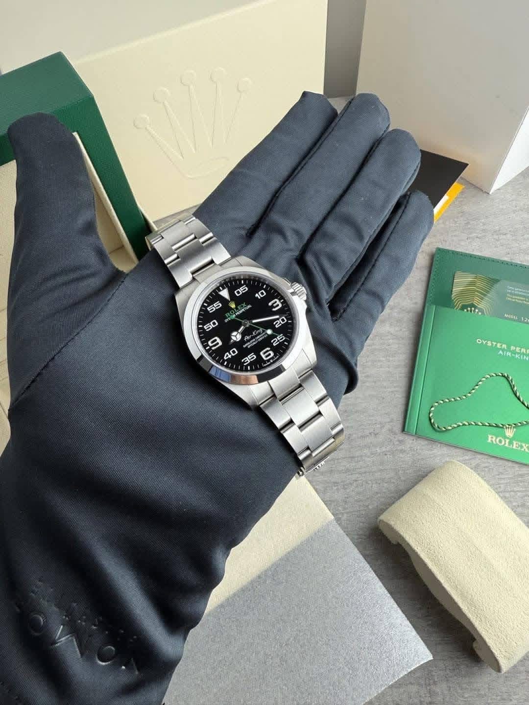Rolex Air King 126900 Coffret et papiers 2023 Reçus originaux Ensemble complet – Image 10