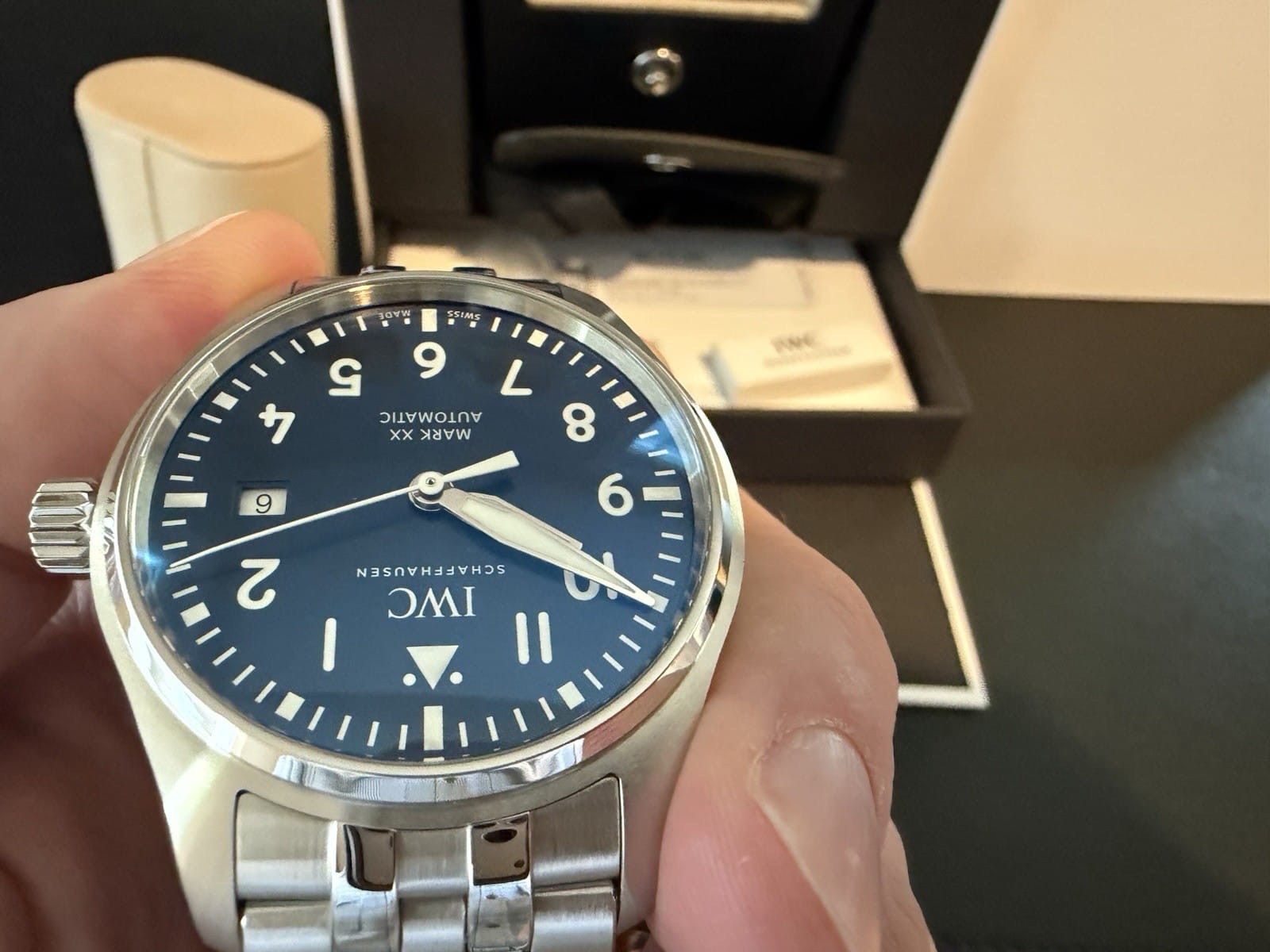 Montre d'aviateur IWC Mark XX cadran bleu - IW328204 - B&P - Excellent état – Image 2