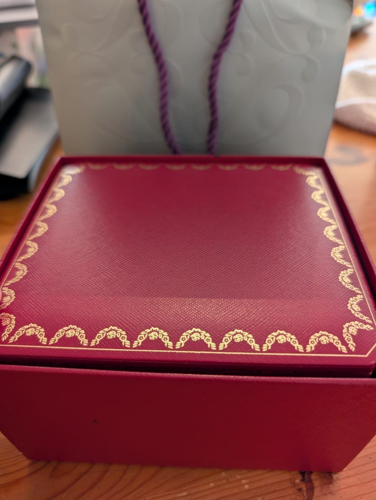 Cartier Santos, avec bracelet en alligator noir et or rose – Image 12