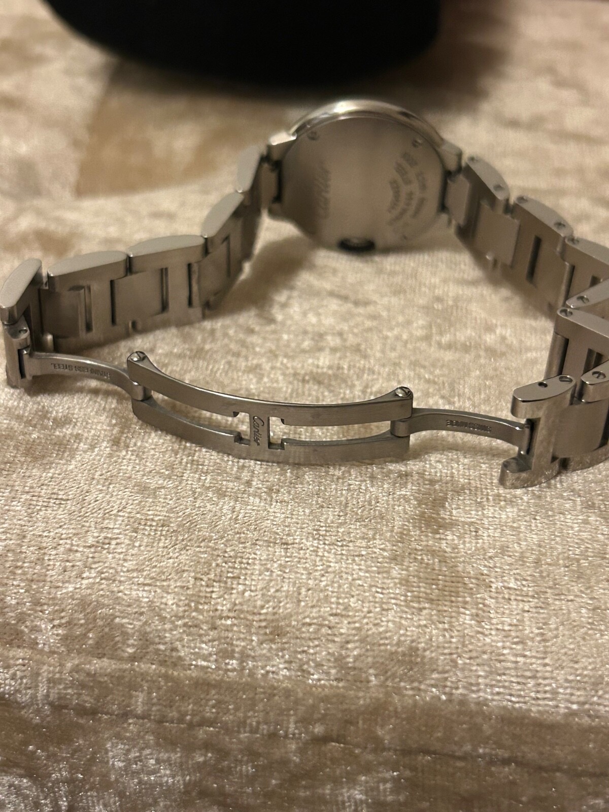 Montre Cartier Ballon Bleu argentée pour femme - Lunette sertie de diamants, modèle W4BB0015, 28 mm – Image 8