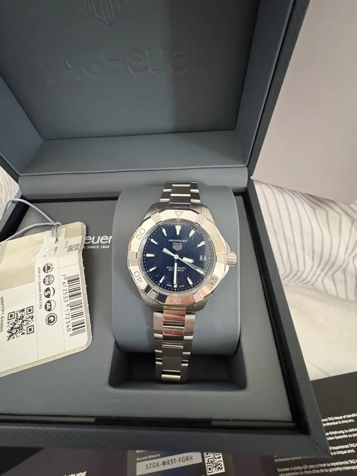 Montre Tag Heuer Solar Graph Aquaracer pour femme, cadran bleu – Image 2