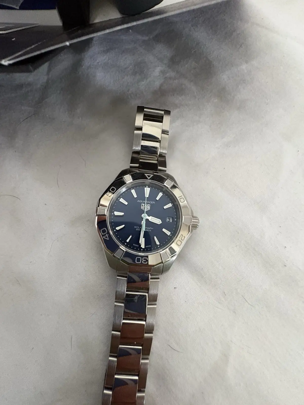 Montre Tag Heuer Solar Graph Aquaracer pour femme, cadran bleu – Image 7