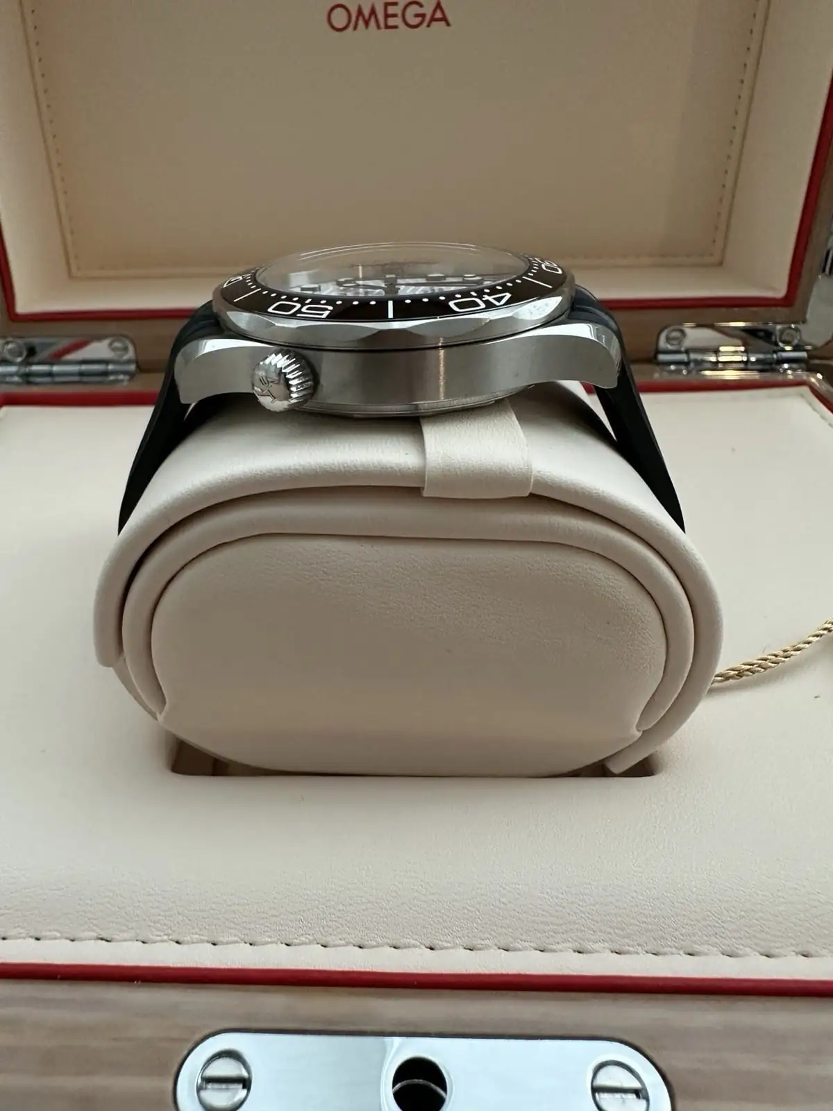 OMEGA Seamaster 300M Blanc 210.32.42.20.04.001 Bracelet déployant d'origine boîte, cartes et étiquette. – Image 8