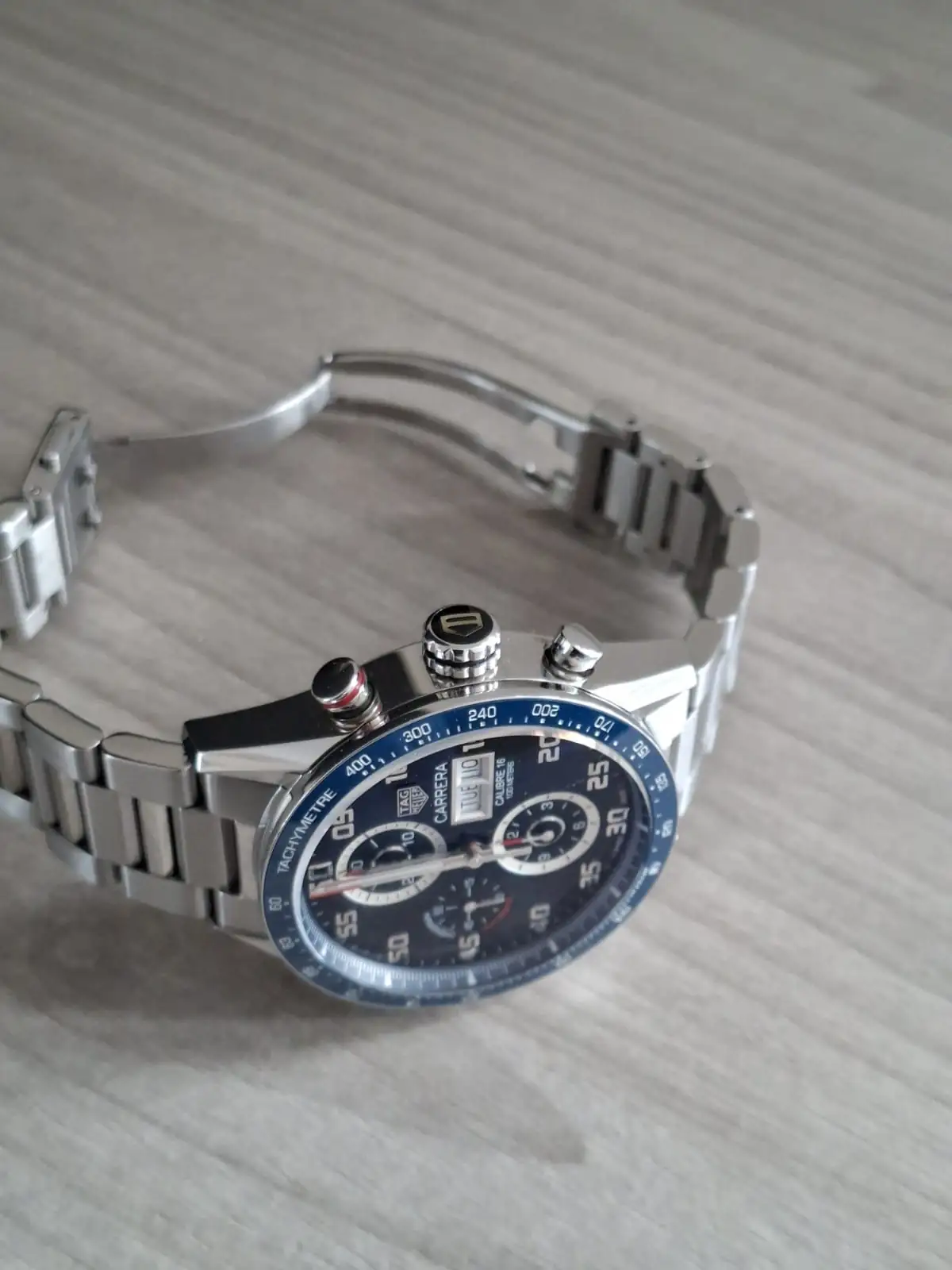 Tag Heuer Carrera Calibre 16 Chronographe Automatique 43 mm Cadran Bleu. – Image 4