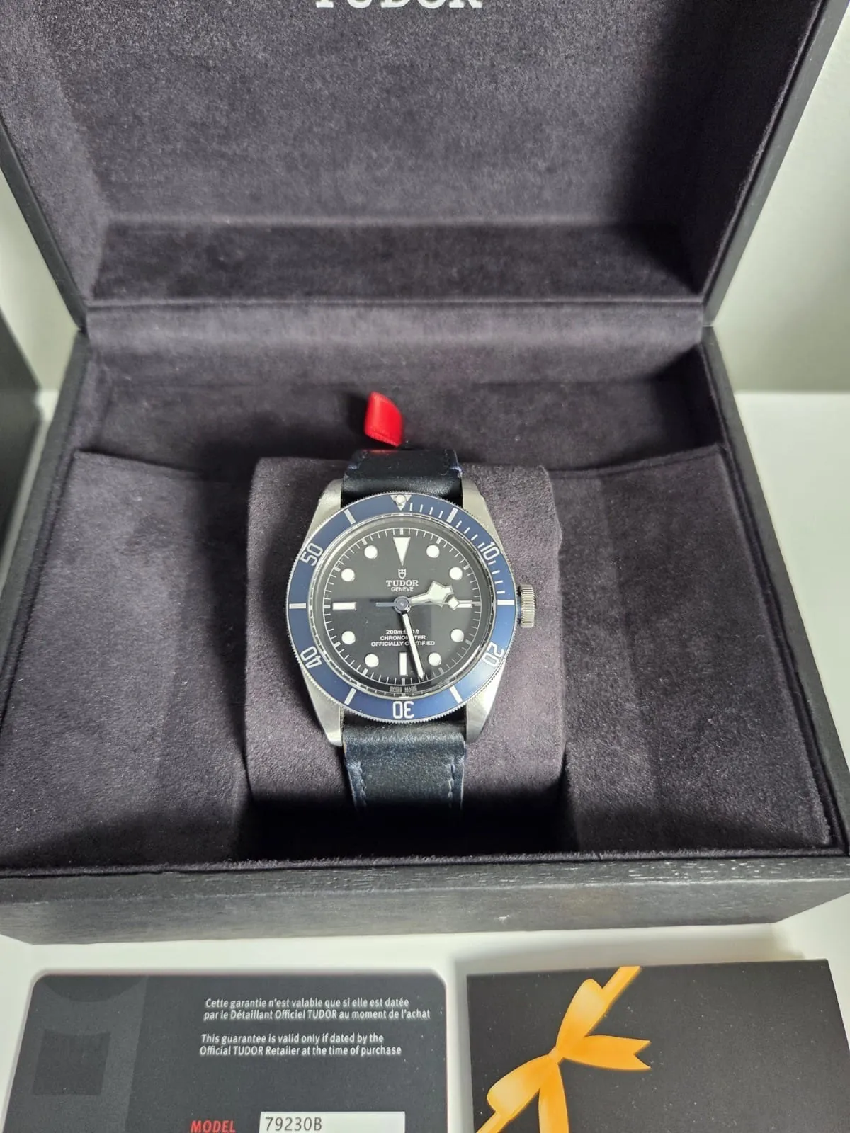 TUDOR Black Bay 41 mm Lunette bleue Montre automatique Ensemble complet 2022 – Image 10