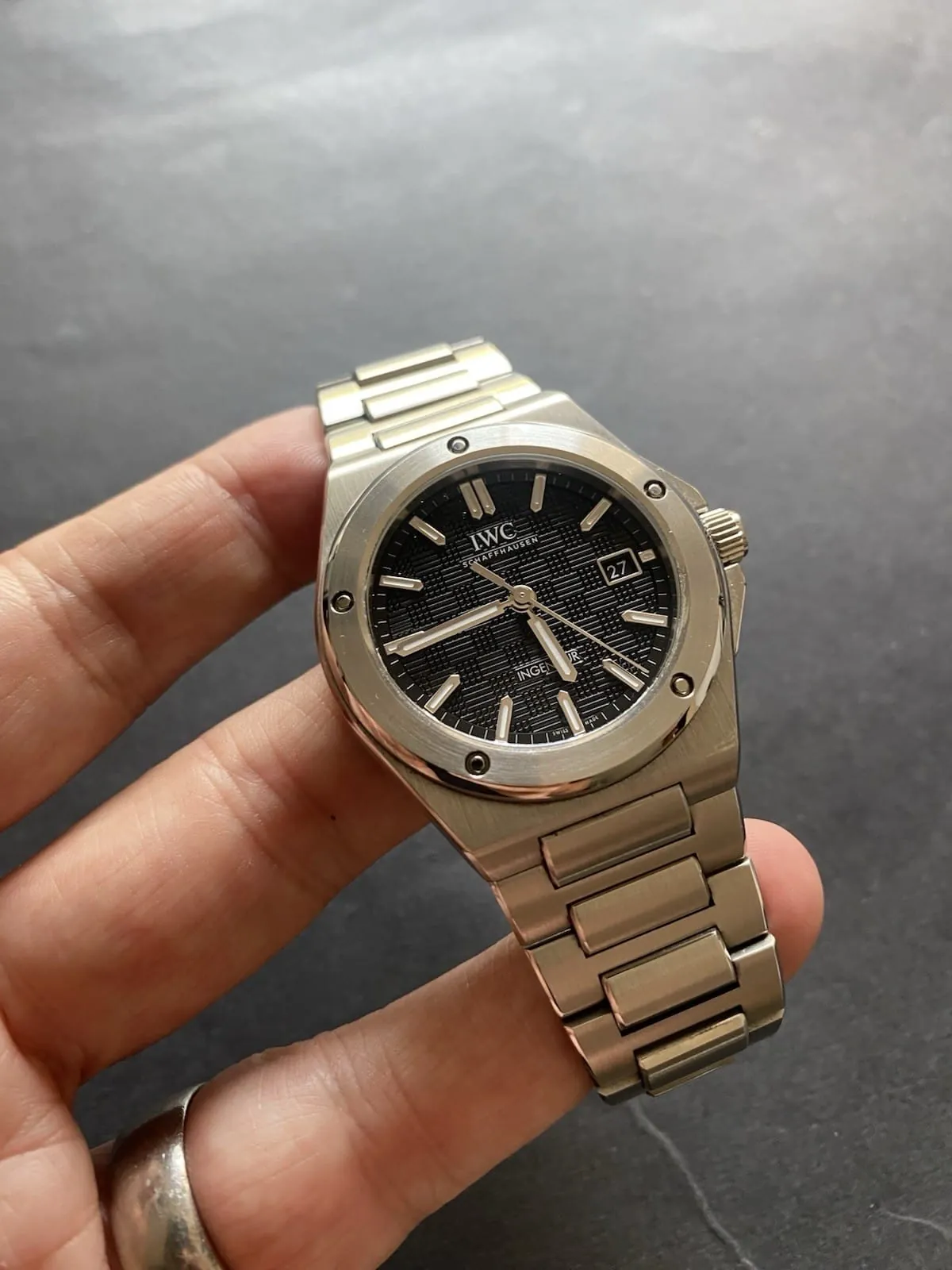 IWC Ingenieur 40 mm Cadran noir avec boîte et papiers – Image 10