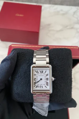 Nouvelle montre Cartier Tank Must De Cartier, grand modèle, acier, quartz, WSTA0052